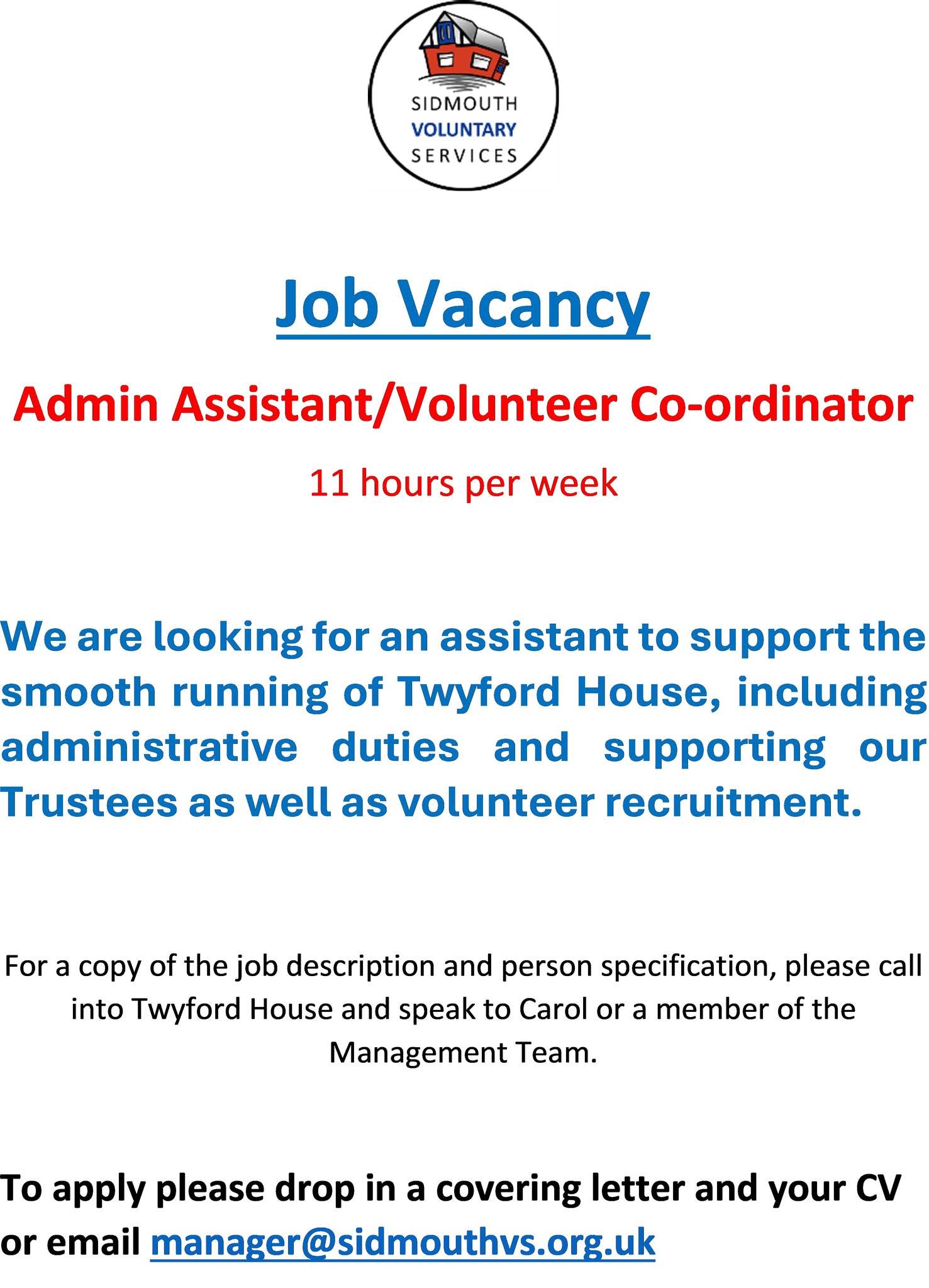 Administrative Assistant Vacancy